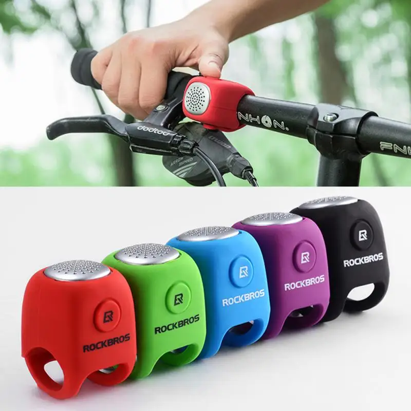 ROCKBROS Bike Electronic Horn 110db Timbre Bicicleta Electric Mini Bocina Bicicleta Warning Bicycle Handlebar Alarm Ring Bell