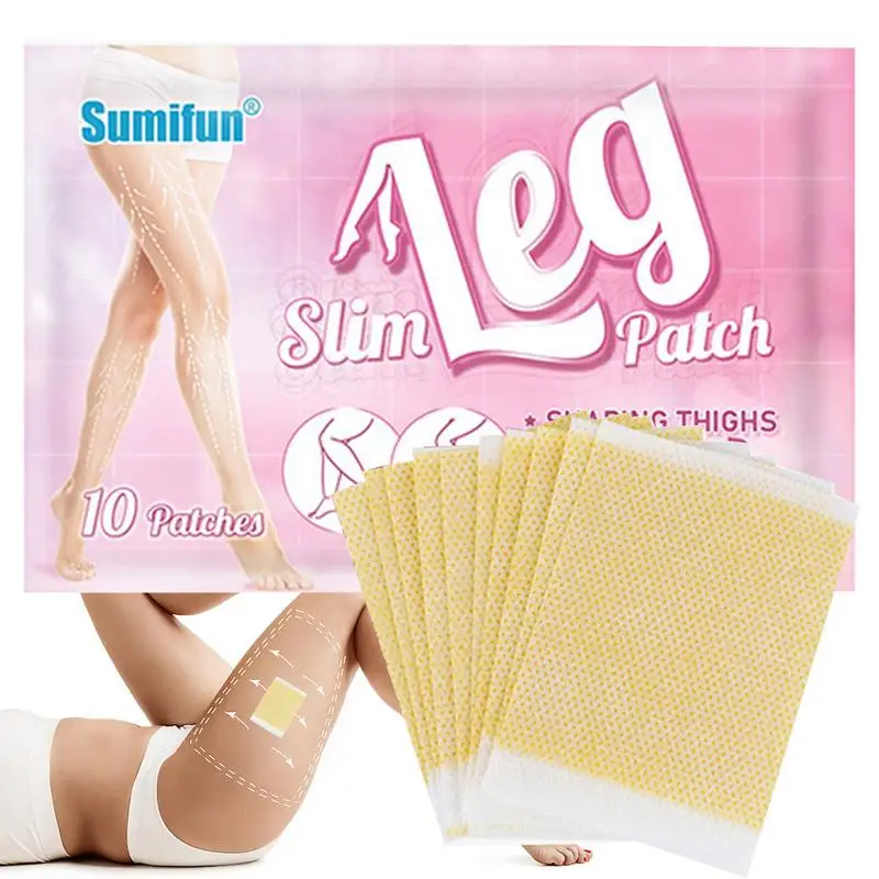 Parche para adelgazar el muslo para hombre y mujer, parches transpirables para el vientre, pegatina para pérdida de peso, anticelulitis y quema grasa, 10 piezas