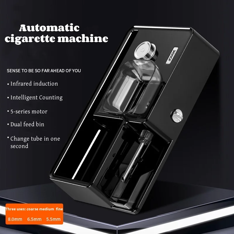 3 in 1 Automatic Cigarette Rolling Machine Electric Cigarette Maker Smart Sensing Injector Tobacco Filling 5.5/6.5/8mm Tube Tool