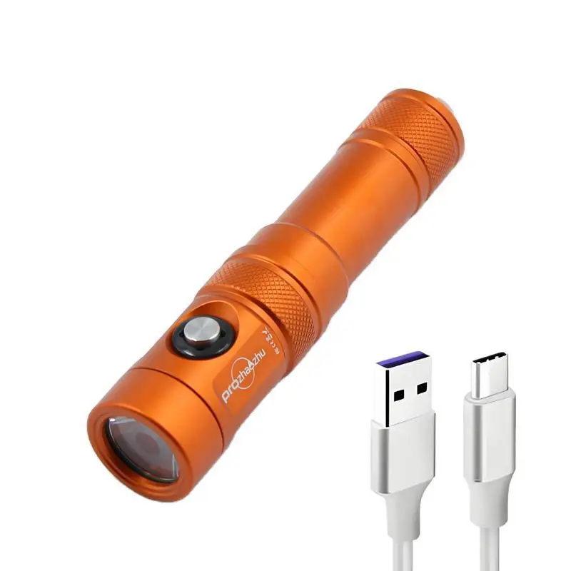 Aluminum Alloy Underwater Diving Flashlight USB Type-C 21700 Rechargeable SST20 1000 Lumen IP68 100M For Scuba Diver