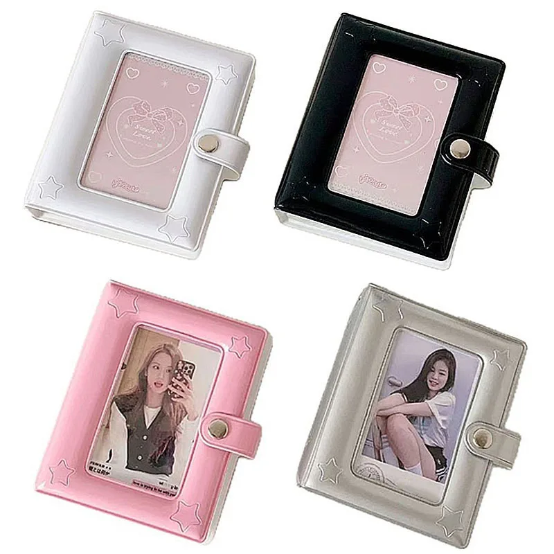 40 Slots Photo Album Collector Book Stars 3 Inch  Photocard Holder Card Holder Sweet Square Hollow INS Cartoon Album Card Binder