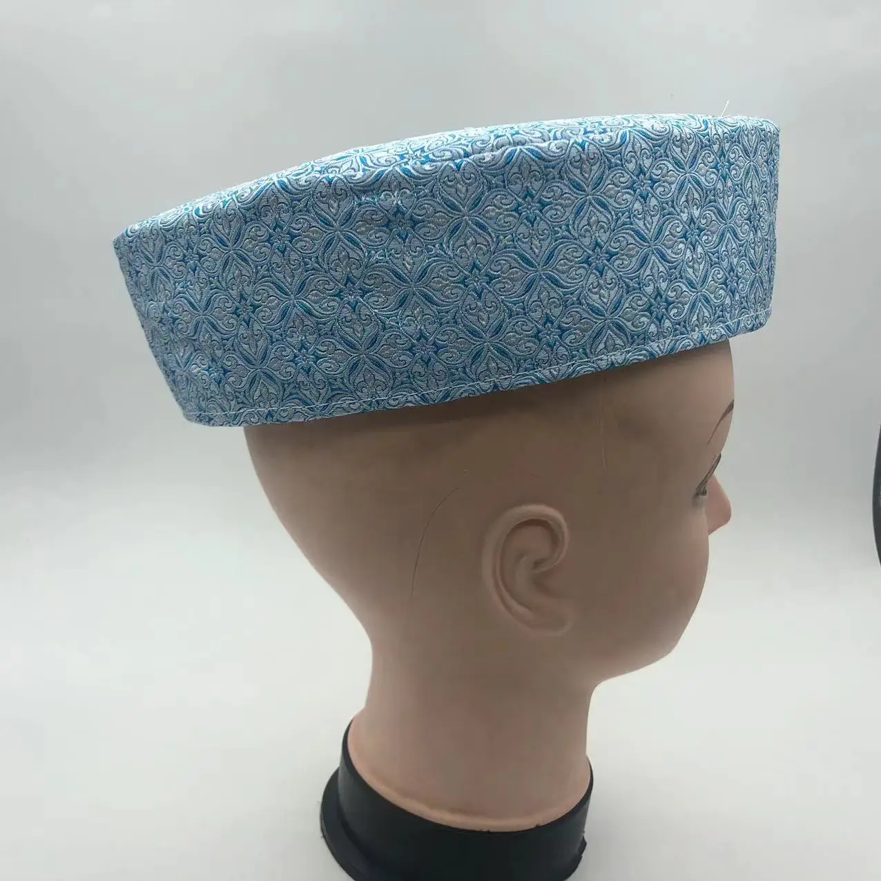 Moslim Caps Voor Mannen Kleding Belastingproducten Kalkoen Gratis Verzending Gebed Malaysian Boot Hoed Kippa Islamian Kufi Topi Blauwe 03269