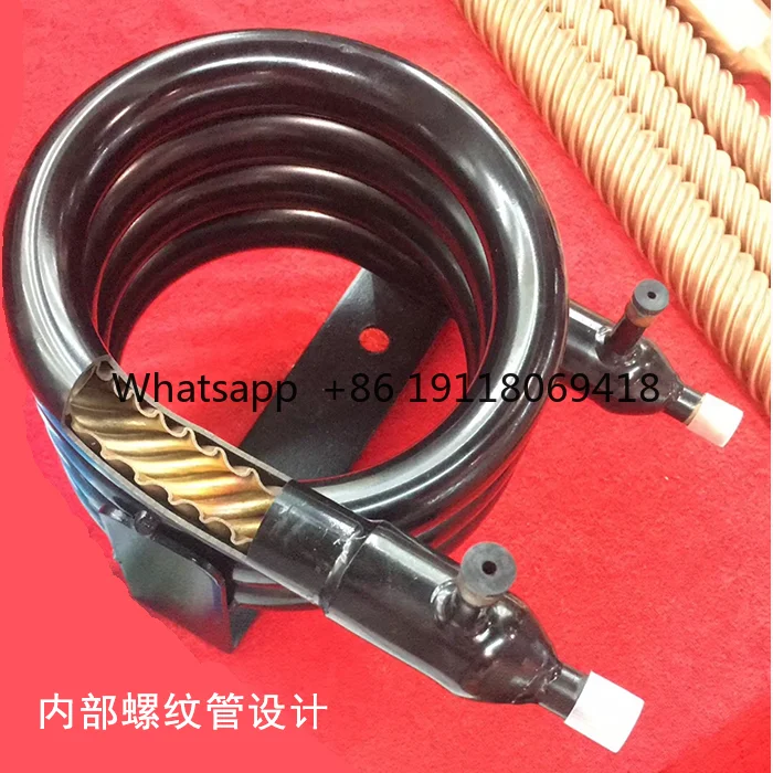 เครื่องทำน้ำแข็ง คอนเดนเซอร์ระบายความร้อนด้วยน้ำ แอร์แบบท่อในท่อ ตัวแลกเปลี่ยนความร้อน 0.5 0.75 1 1.5 2 3 5 6 แรงม้า