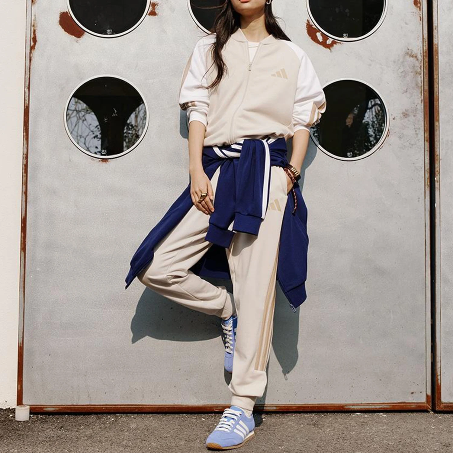 

Adidas genuine TRACKSUIT men's and women's knitted durable casual suit JZ0107