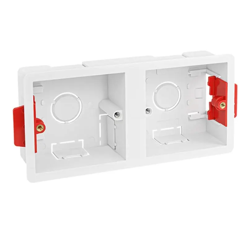 BHBD-For Wall Installation 2Pcs UK Standard Drywall Back Box-2X4/2X5cm Concealed Socket& Switch Junction Box