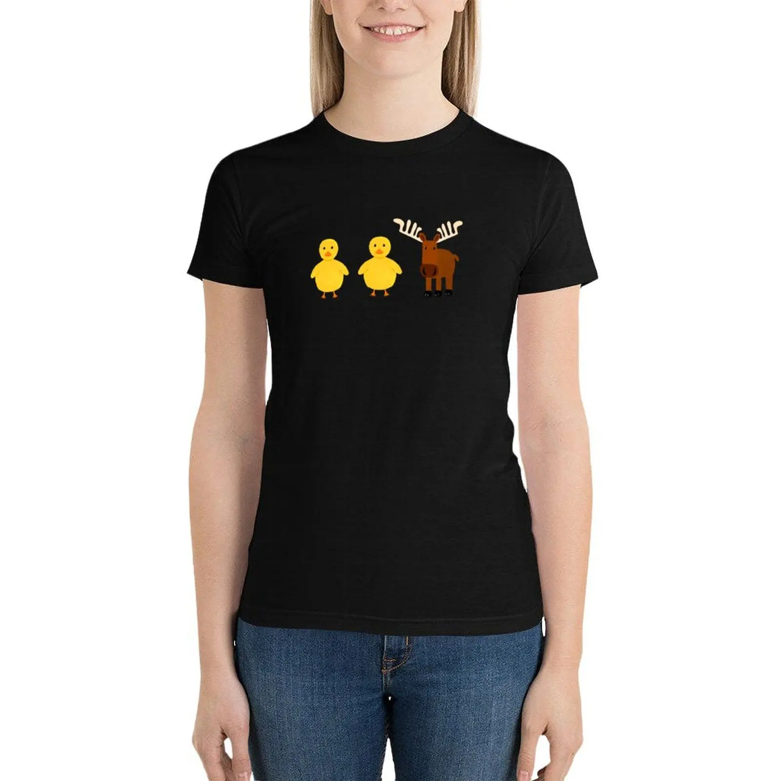 Duck, duck, moose T-Shirt oversized cute clothes anime clothes ariat shirts for Women