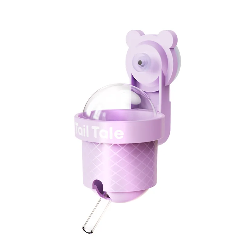 

Cone-Shaped Vacuum Water Bottle Hamsters Wall-Mounted Feeder with Rolling Ball Design Sweet Look Even Water Flow Easy to Clean