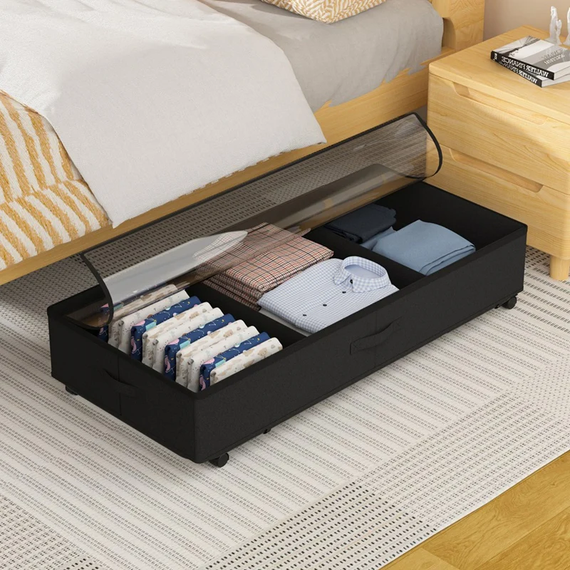 Under-Bed Locker Storage Box With Wheels Bed Bottom Storage Box Storage Box Rolling Storage Container Under Bed