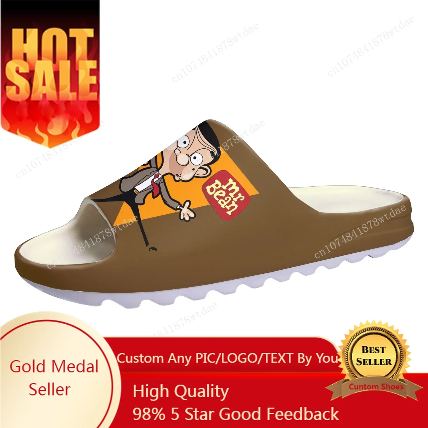 

Mr Bean Soft Sole Sllipers teddy Mens Womens Teenager Home Clogs Anime Cartoon Step In Water Shoes On Shit Customize Sandals