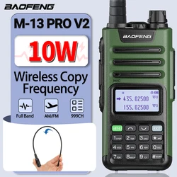 Baofeng M-13 Pro V2 Air Band Walkie Talkie Long Range Wireless Copy Frequency Multi Band NOAA Type-C AM Two Way Radio