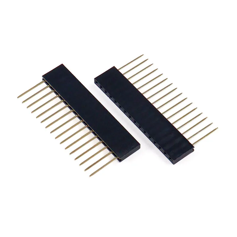 10 sztuk 2.54mm jednorzędowe żeńskie długie szpilki 11mm Breakaway płytka drukowana Pin Header złącze wtykowe 1*2/3/4/6/8/10/15Pin dla Arduino — zdjęcie 6