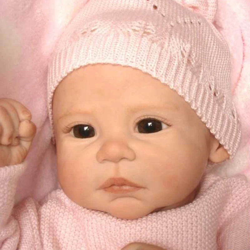 

17Inch Reborn Doll Kit Lana Soft Touch Fresh Color Unfinished Doll Parts with Body Cute Birthday Christmas Gift Doll Toy