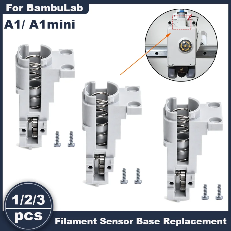 Filament Sensor Base Replacement for BambuLab A1/A1 Mini Extruder Unit Fixed Base Used to Hall Board and Filament Hub 3D printer