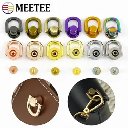 10/20/50Pcs 10mm Metal Carabiner Bag Rivet Buckle Chain O D Ring Hook Strap Side Clip Screw Nail Rings Connector Clasp Accessory