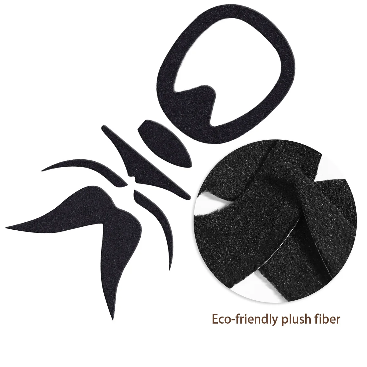 

Simulated Self-adhesive Black Beard Fake Cosplay Realistic Costume Facial Hair Masquerade Accessories