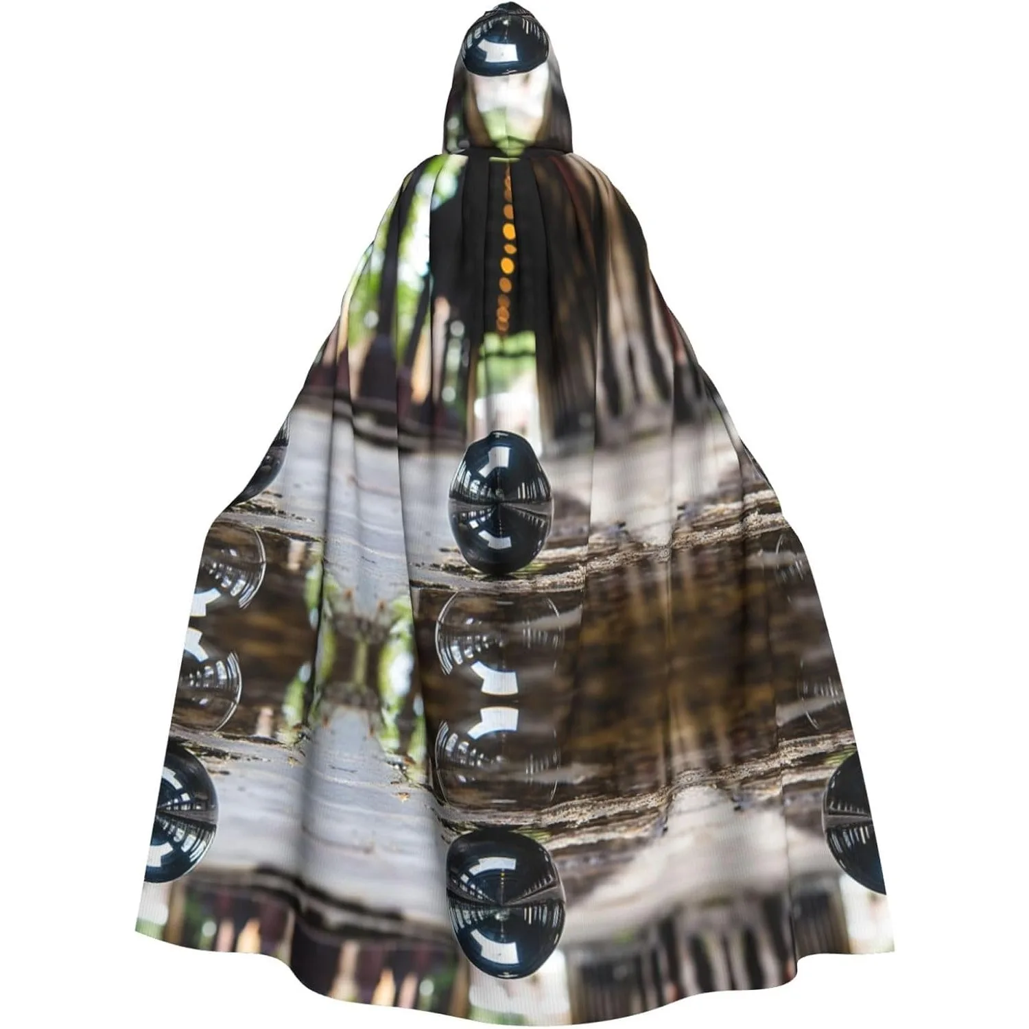 

Black Marble print Adult Hooded Cape Carnival Festival Cape Cosplay Robe Costume party Gothic Carnival