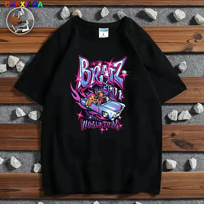 Bratz T-shirt Vrouwen Kawaii Print Grafische T Shirts Harajuku Mode Oversized T-shirt Casual Y2k Streetwear Mannen T-shirts