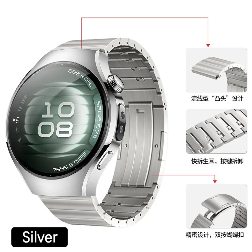 Titanium Alloy Strap for Huawei Watch 5 GT5 46mm Quick Release Light Weight Bracelet Wristband Huawei GT5 Pro GT4-3-2 46mm Band