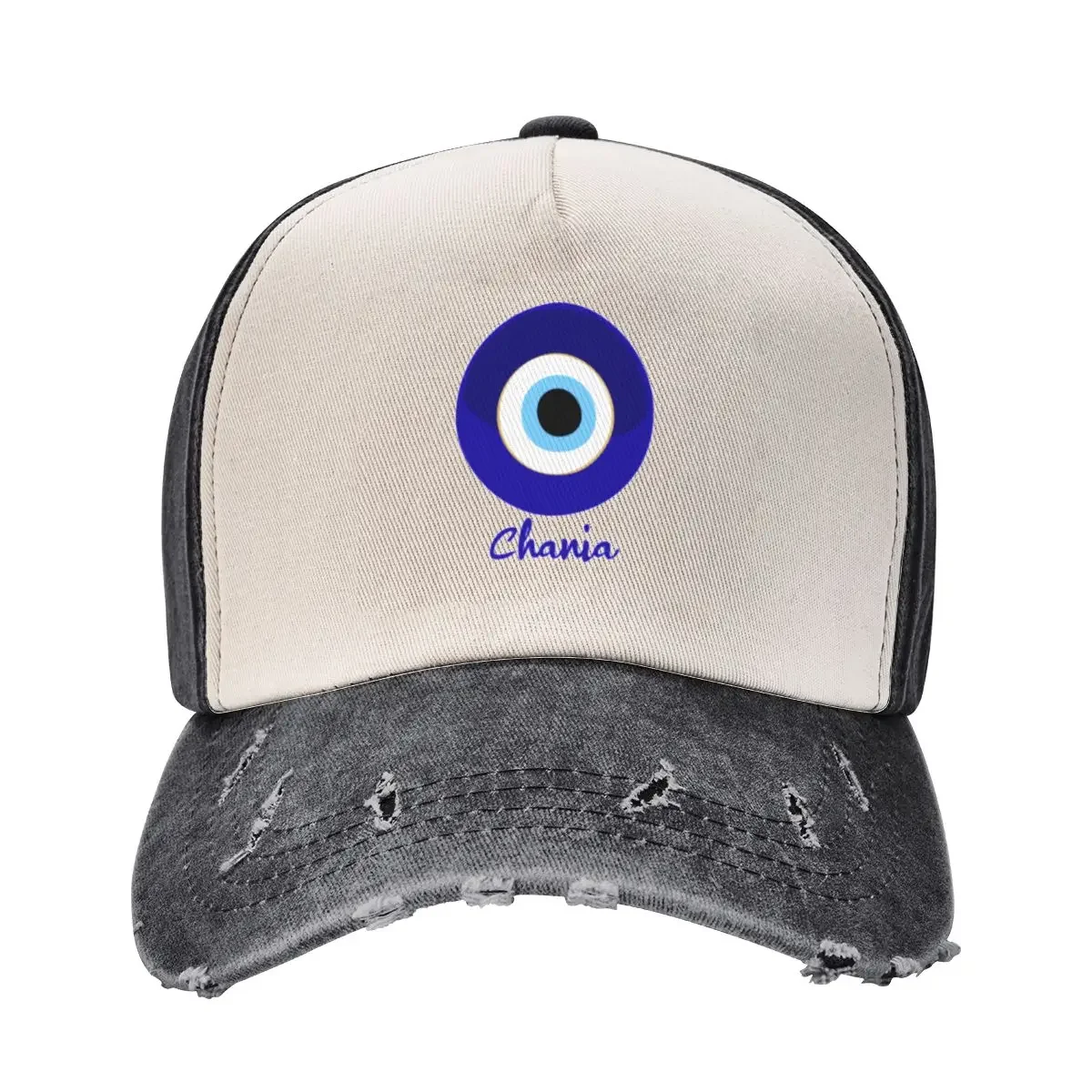 

CHANIA - GREECE, EVIL EYE, Mati blue white. Baseball Cap Rave Streetwear party Hat New In The Hat Men's Luxury Women's
