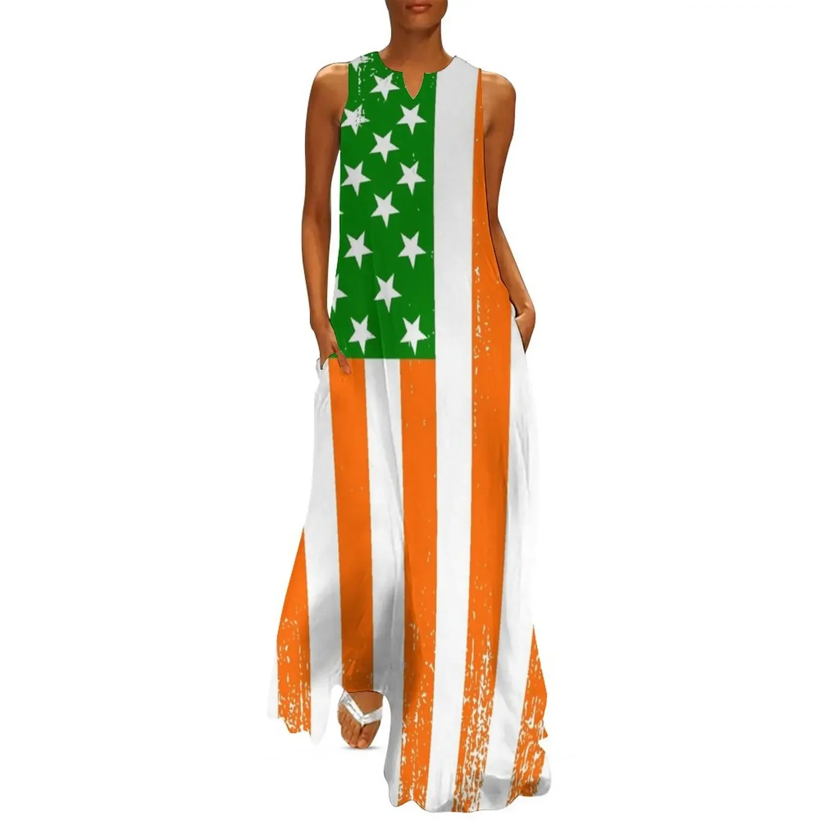 

Irish American Flag Long Dress women's fashion dresses sensual sexy dress for women Dress