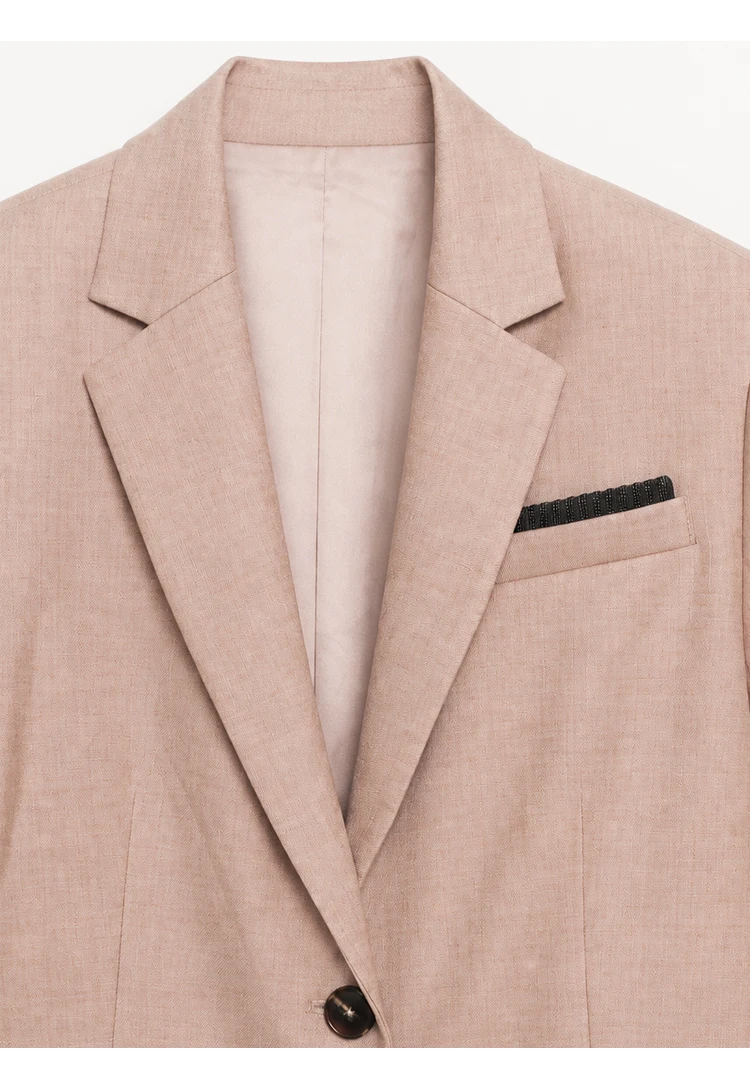 K2613W Designer-Stil Damen-Wollblazer Minimalistischer Premium-Stoff Büro-Mode-Anzugmantel – Detail 11