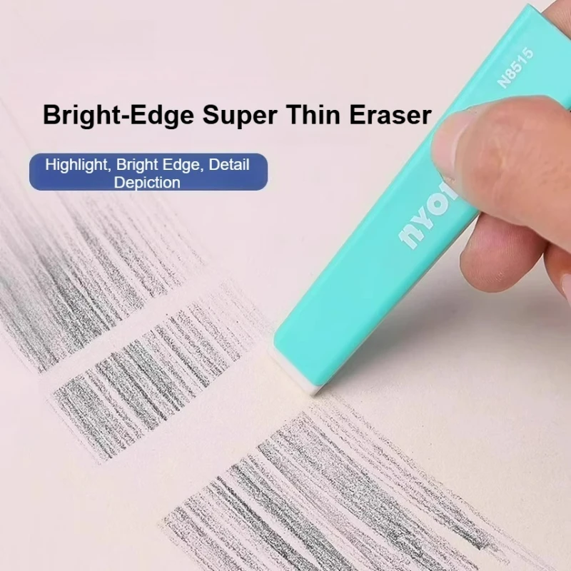 Borrador ultrafino NYONI, borrador para resaltar bocetos, lápiz de carbón de 2mm, detalle de dibujo para bocetos, mejora la forma de goma portátil