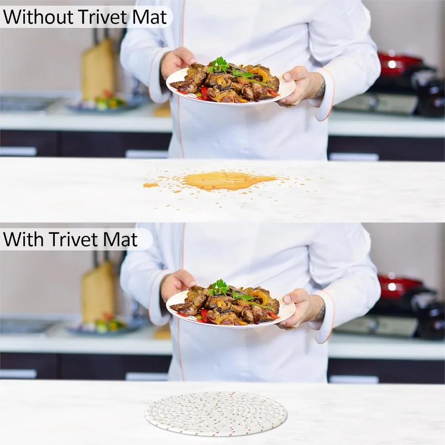 12 قطعة ركائز للأطباق الساخنة الأواني والمقالي الساخنة مع سلة التخزين 7 منصات ساخنة مقاومة للحرارة أصحاب الأواني لمجموعة كونترتوب