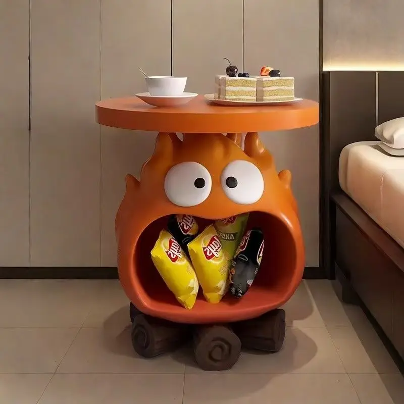 MOMO Cartoon Creative Hot Flame Match Storage Ornaments Living Room Sofa Side Table Floor Ornaments Bedside Table Decorations