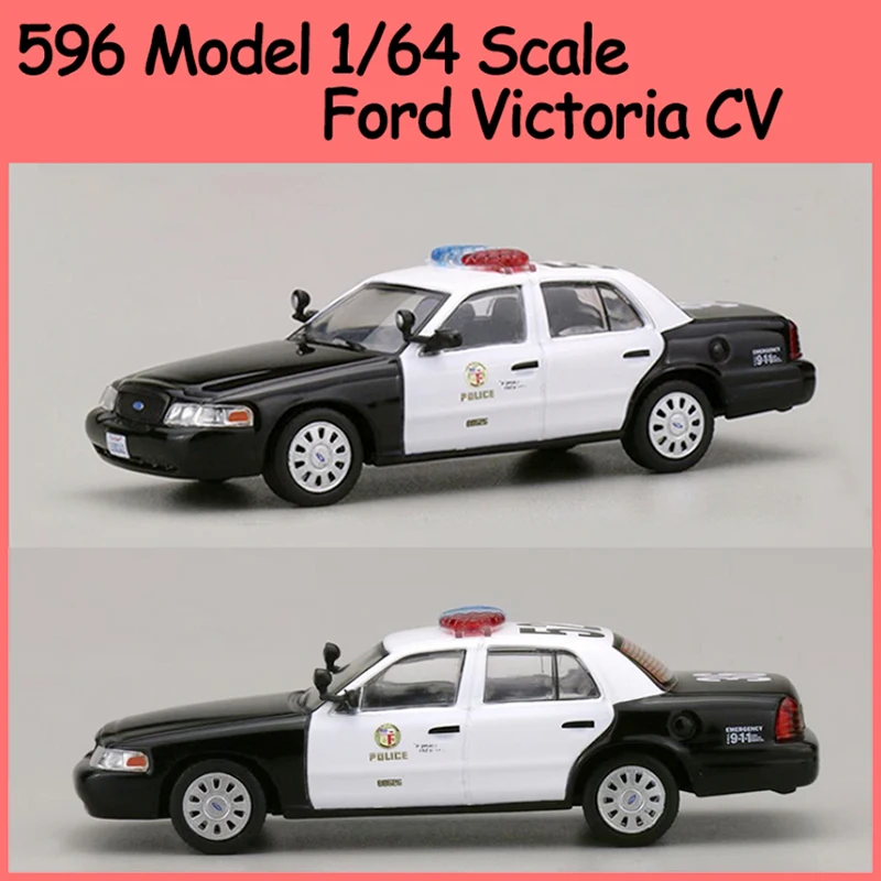 

596 Model 1/64 scale Ford e350/Crown Victoria CV Police Painted Alloy Car Model Ornament Souvenir Display Collection Hobby Gift