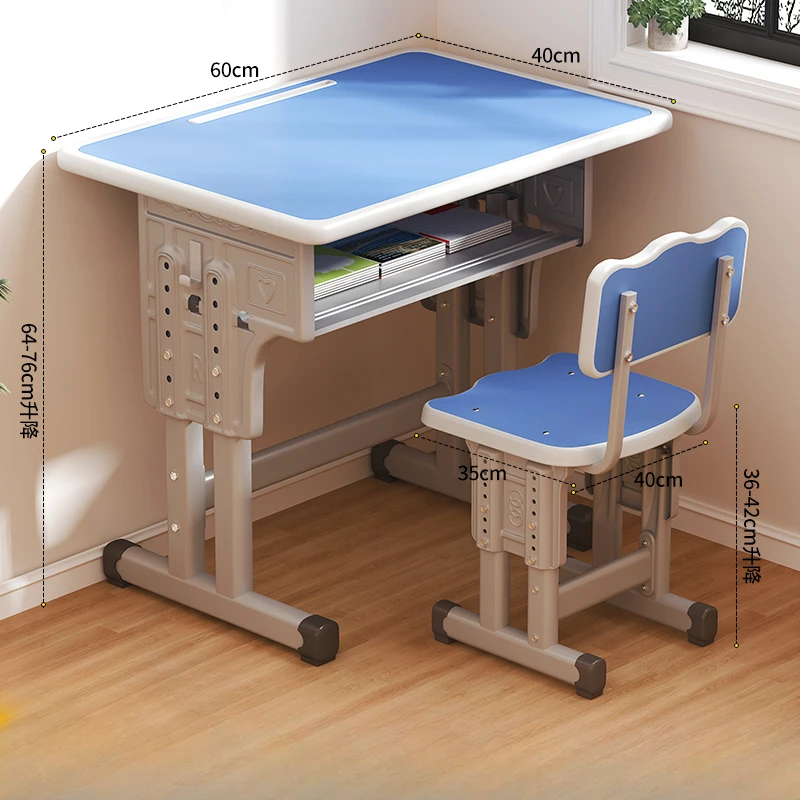 Schooltafels Kinderbureauset Kindermeubilair Kamer Kinderbenodigdheden Studeertafel Kinderstoel Klein klaslokaal voor kinderen