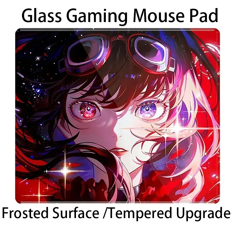 Skypad ATK Crimson Glass Gaming Mouse Pad YUME Frosted Surface Desk Mat Tempered Upgrade FPS Office Custom Game Accessories