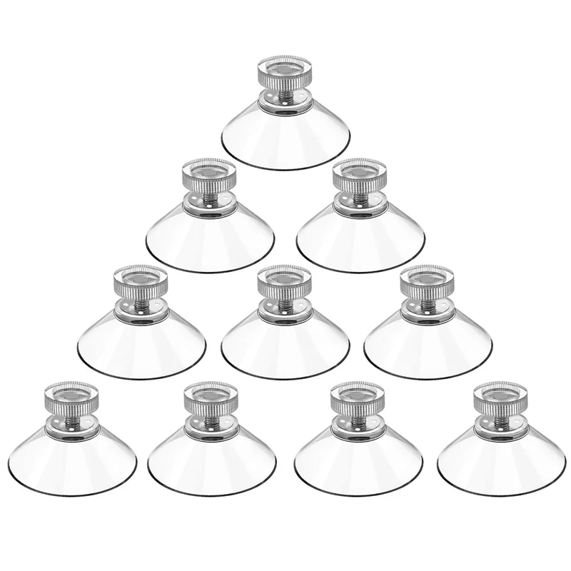 4/10pcs With Thumbscrew Sucker Suction Cup Metal Nut Stud Thread Bathroom Window Glass Wall Mount Furniture Fixture Sign Holders