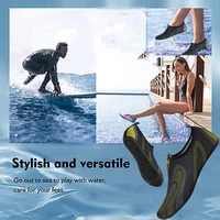 New Beach Shoes Wading Upstream Shoes Non-Slip Water Socks Swimming Shoes Breathable Treadmill Soft Shoes Black Soft Soled 6