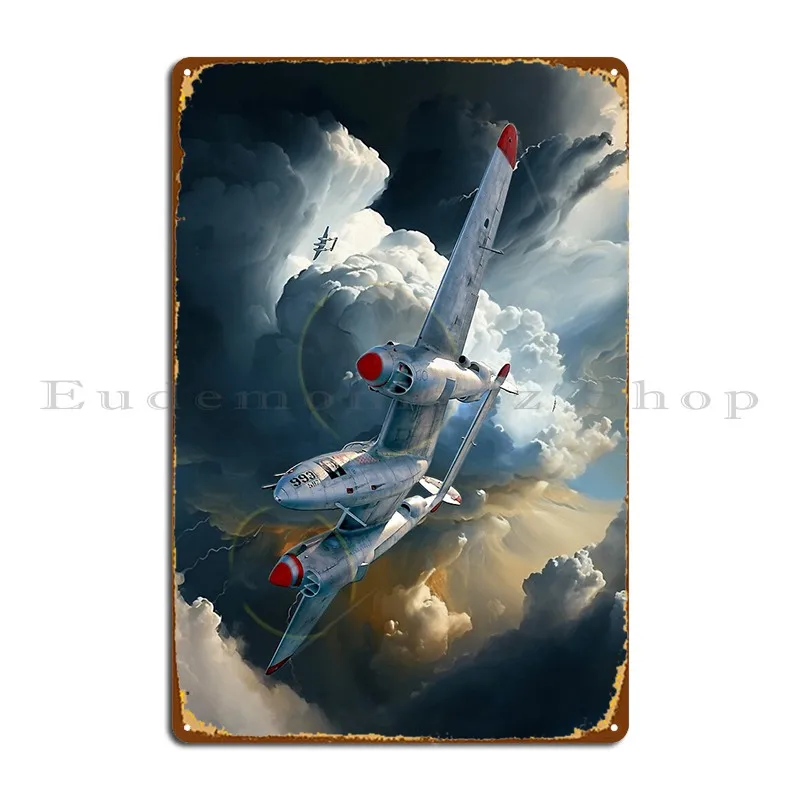 P 38 Lighting Based On Major Richard Bong Plane Metal Sign Wall Decor Party Wall Cave Personalized Club Bar Tin Sign Poster