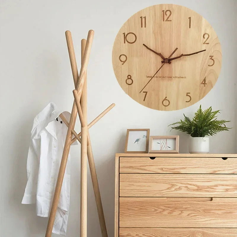 

Nordic Wooden Wall Clocks Decoration Vintage Bedroom Silent Wall Clocks Electronic Simple Design Home Decor Reloj Pared LLWC