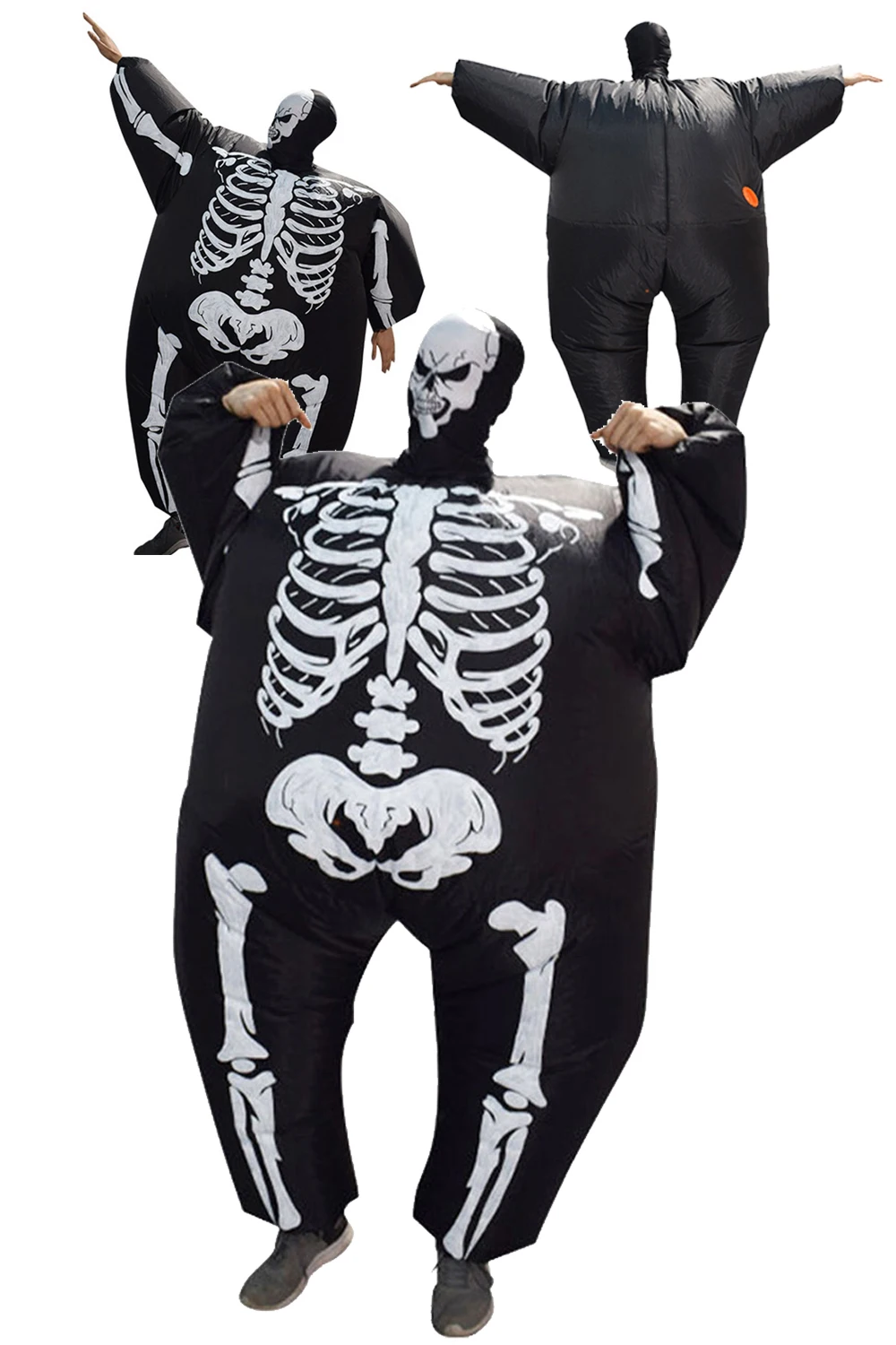 

Skull Cosplay Inflatable Clothes Doll Suit Fantasy Set Halloween Carnival Suit For Disguise Ladies Women Men Adult