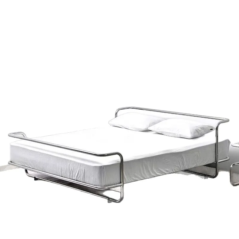 

Stainless steel suspension bed retro industrial style master bedroom children's bed formaldehyde-free modern small apartment