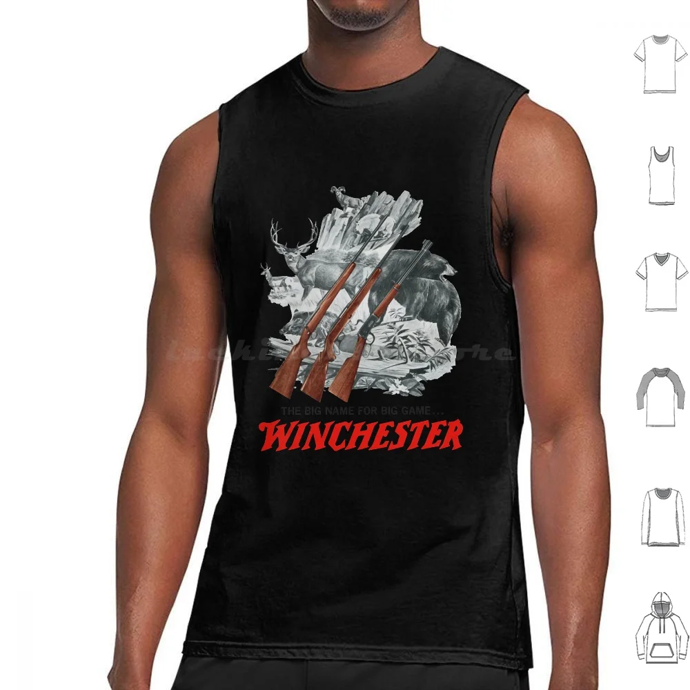 Winchester Slogan Essential Tank Tops Vest Sleeveless Slogan Winchester Savage Arms Logo Shooting Symbol Benelli Gun Police