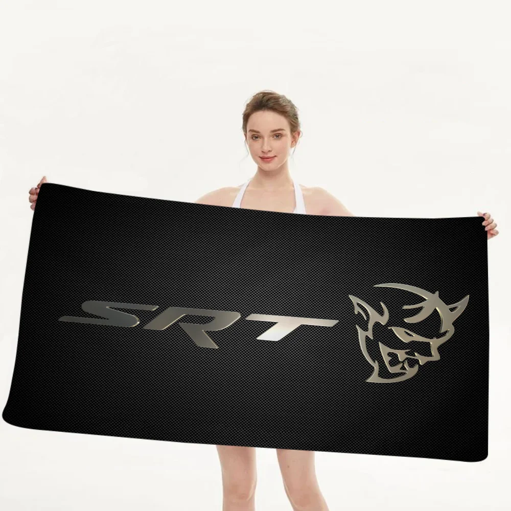 S-SRT D-Dodge تشالنجر سيارة بطانية من الألياف الدقيقة التجفيف السريع مناشف الشاطئ المتضخم الطباعة سوبر ماصة بطانية منشفة حمام السباحة #6