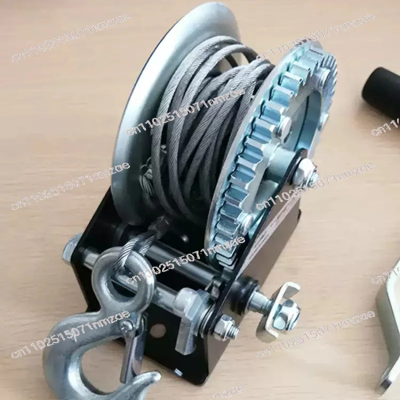ATV RV Trailer Heavy Duty Free Machine 1200Lbs Double Gear Manual Winch