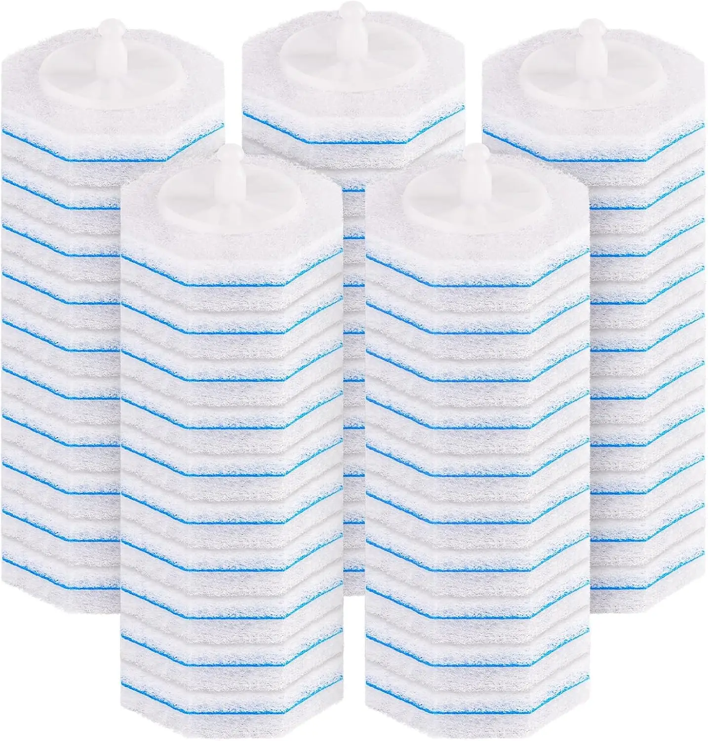 

50 сменных насадок для туалетных ёршиков, совместимых с большинством одноразовых щеток для унитаза, для уборки ванной комнаты