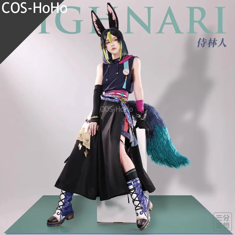 

COS-HoHo Genshin Impact Tighnari Forest Attendant Game Suit Fashion Uniform Cosplay Costume Halloween Party Roly Play Outfit