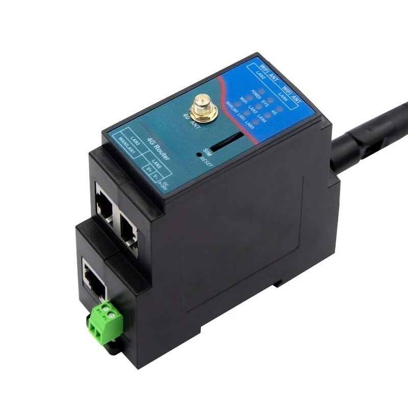 For 4G Wireless Router, Networking Module CAT1 Industrial Grade Rail Type Plug-in Card Wifi Multi-network Port ZLAN9809M