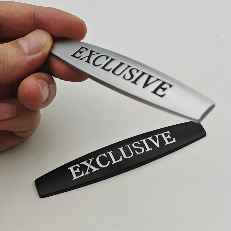 3D Metal Chrome Balck Car Sticker Logo EXCLUSIVE Badge Emblem Decals For Mercedes Benz Universal Auto Accessories