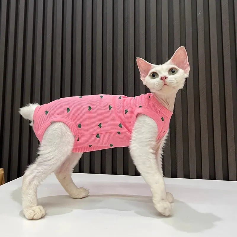 Summer Pet Clothes Sphinx Hairless Cat German  Stretch Anti Fall Four Legged Thin Warm