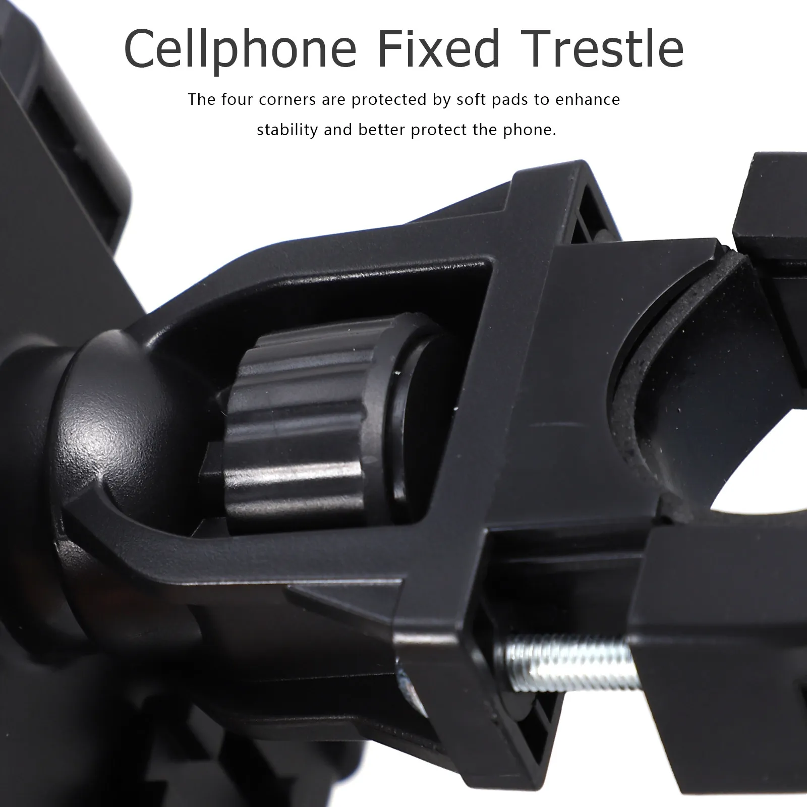 

1 шт. держатель для телефона из алюминиевого сплава для велосипеда, регулируемый кронштейн на руль мотоцикла, вращение на 360°, противоскользящая подставка для телефона для велоспорта