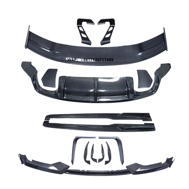Carbon Fiber Body Kit Front Splitter Rear Diffuser Hood Sides Skirt Spoiler Bumpers Body Kit for TT/TTS/TTRS