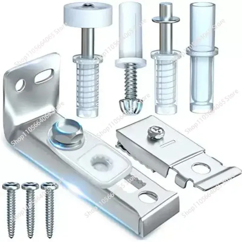2Pcs Bifold Door Hardware Repair Kit Include Top & Bottom Bracket Bifold Closet Door Hardware Kit with Pivots Door Repair Parts