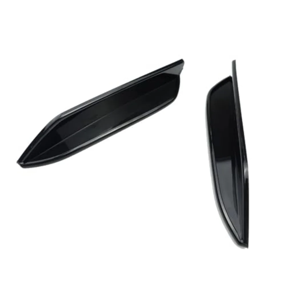 Bumper Side Fins Black Front Bumper Canards Lightweight Plastic Build Carbon Fiber Pattern For Hot Summer Days