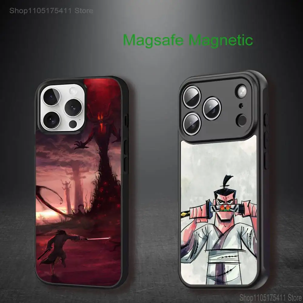 

Cartoon S-Samurai J-Jack Phone Case For iPhone 17,16,15,14,13,12,11,Pro,Max,Plus,Mini,SE4,E Magnetic Magsafe Wireless Charging
